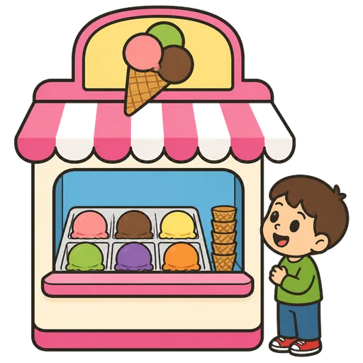 Pictograma CAA: kiosco de helados