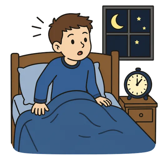 Pittogramma CAA: svegliarsi di notte