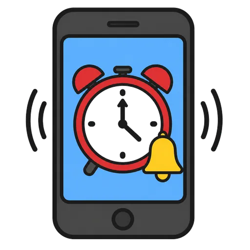 Piktogram AAC: budzik w telefonie