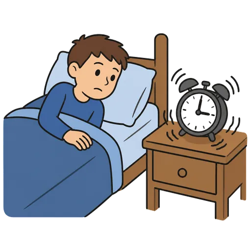AAC-Piktogramm: vibrierende Weckuhr