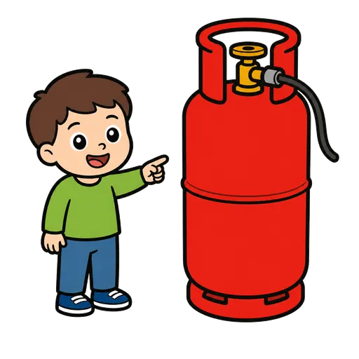 Piktogram AAC: butla gazowa