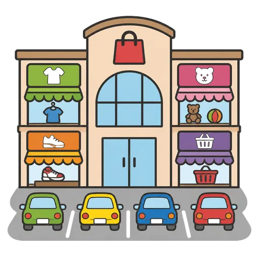 Piktogram AAK: nákupné centrum