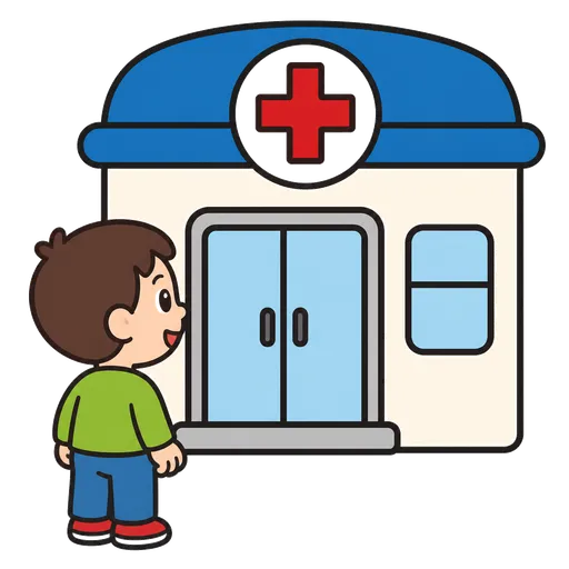 AAC pictogram: health center