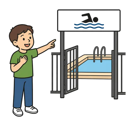 Pittogramma CAA: Voglio andare in piscina