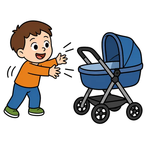 Piktogram AAC: chcę do wózka