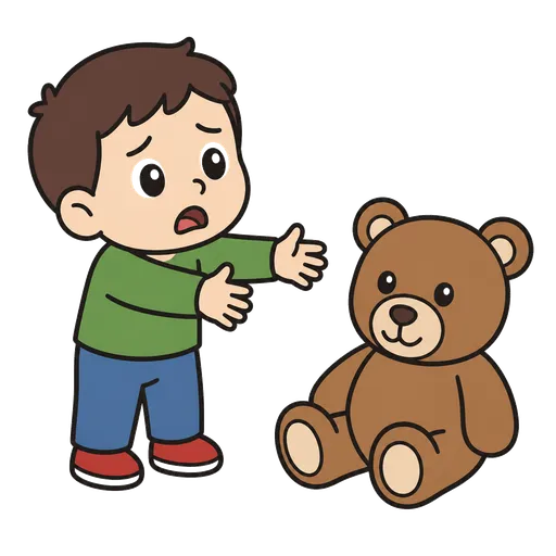 Pittogramma CAA: Voglio il mio orsetto di peluche