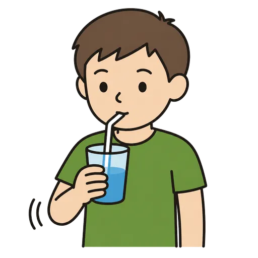 AAC-Piktogramm: durch einen Strohhalm trinken wollen