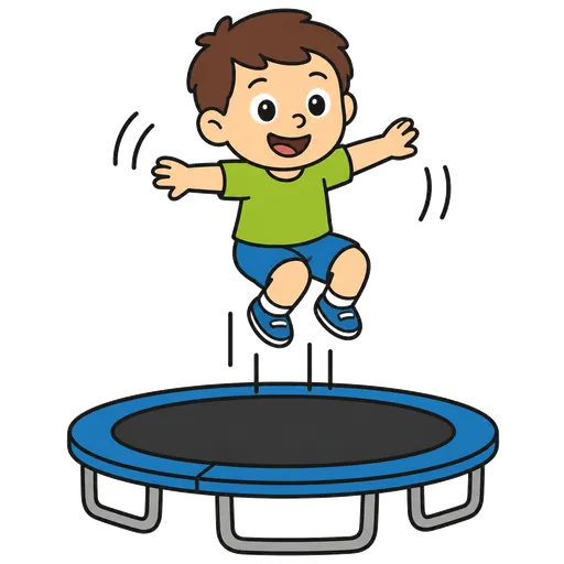Piktogram AAC: chcę skakać na trampolinie