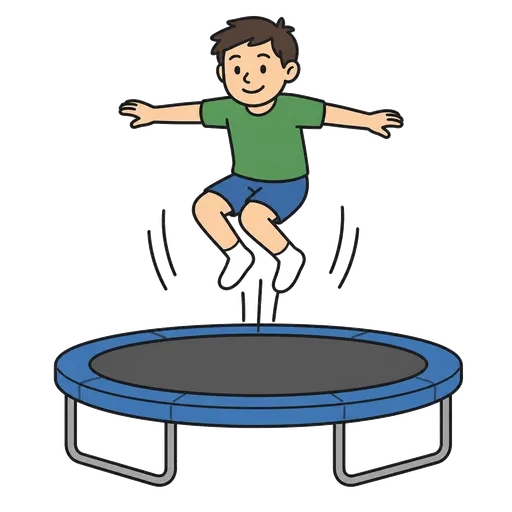 Piktogram AAC: chcę skakać na trampolinie