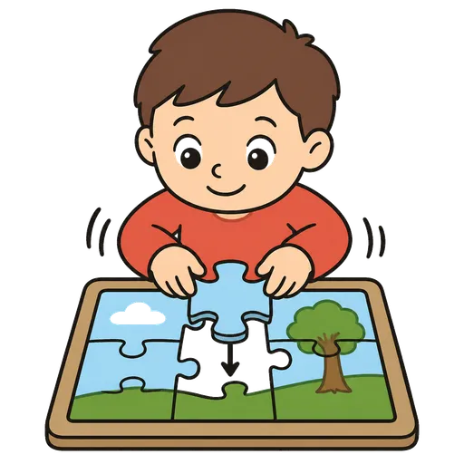 Piktogram AAC: chcę układać puzzle