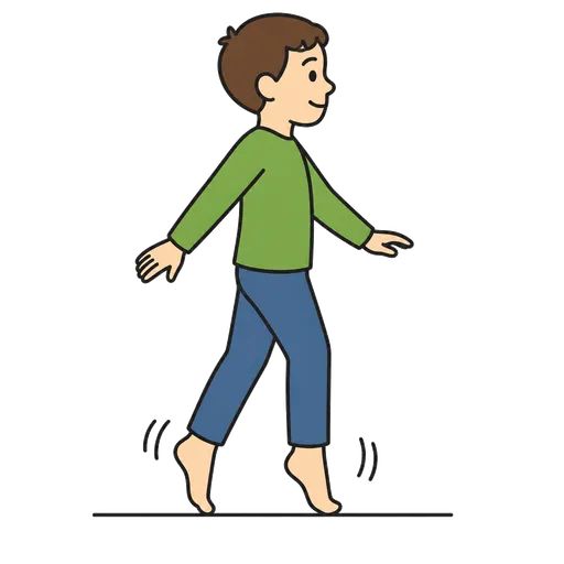 Pictograma CAA: caminar de puntillas