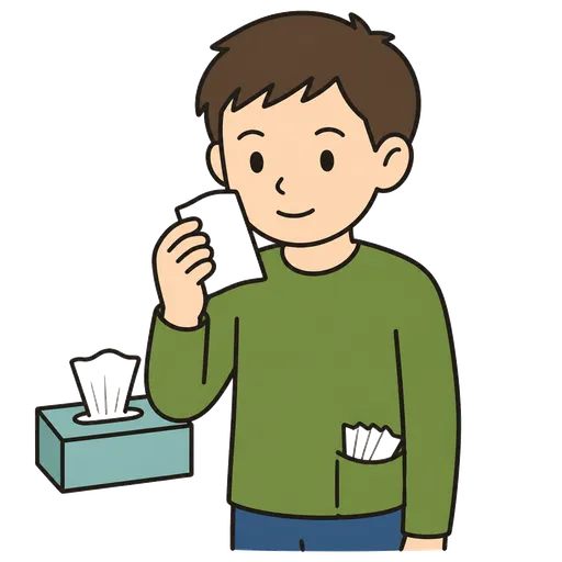 Piktogram AAC: chusteczka jednorazowa