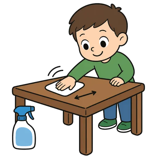 Piktogram AAC: chusteczki do mebli
