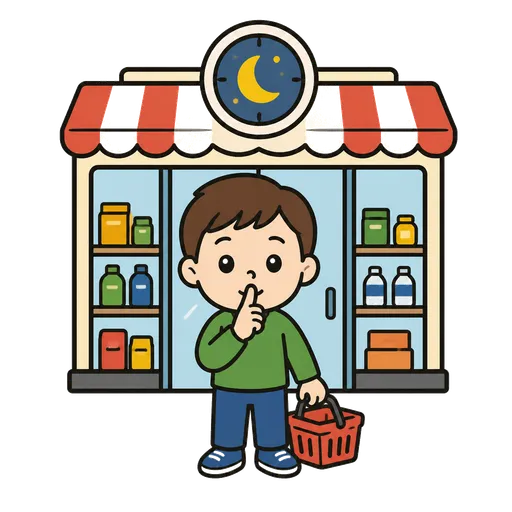 Pittogramma CAA: ore di shopping tranquillo
