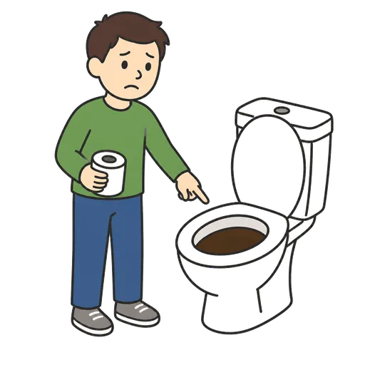 Piktogram AAC: ciemny mocz