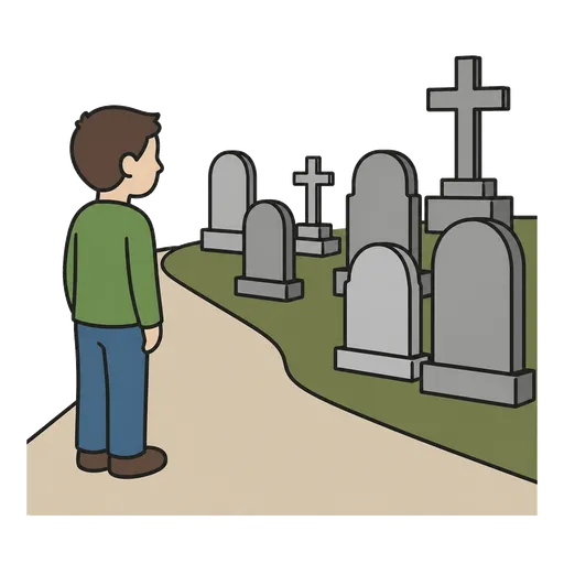 AAC-Piktogramm: Friedhof