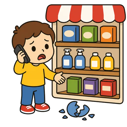 Pictogramme CAA : appeler le service magasin