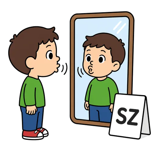 AAC pictogram: practice the sound "zz"