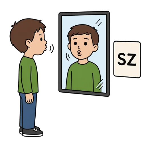 Piktogram AAC: ćwiczę głoskę sz