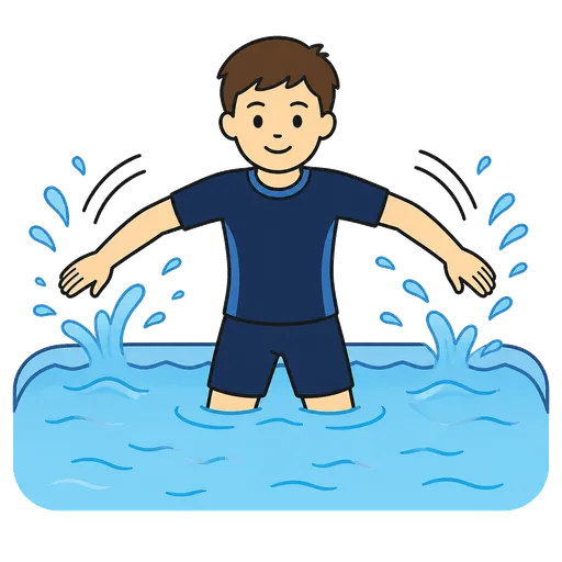 Pittogramma CAA: esercizi in acqua