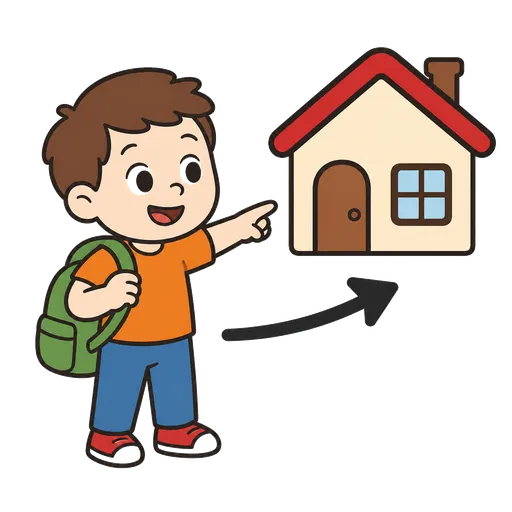 Pittogramma CAA: Tempo di andare a casa