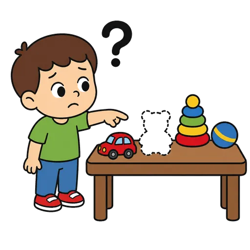 AAC pictogram: guess which item is missing