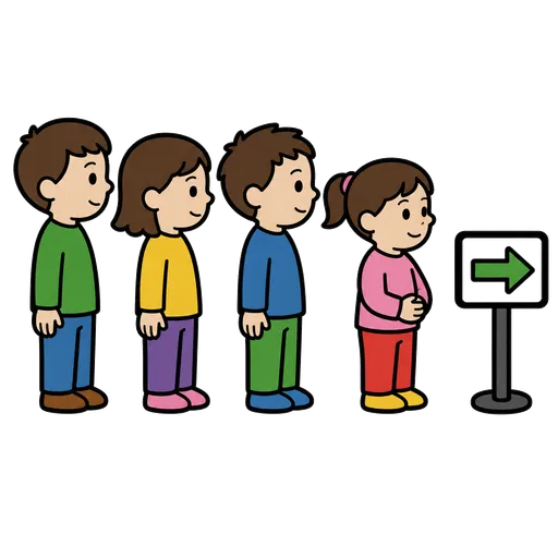 AAC pictogram: waiting for turn