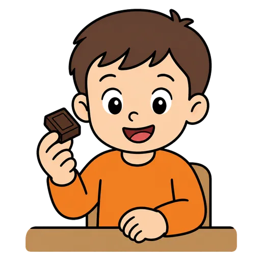 Piktogram AAC: czekolada gorzka