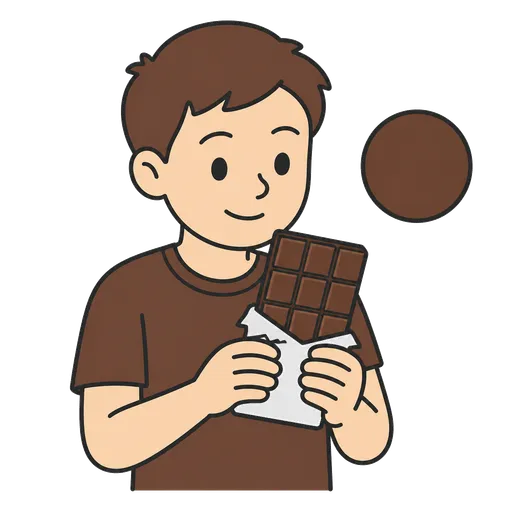 AAC pictogram: chocolatey