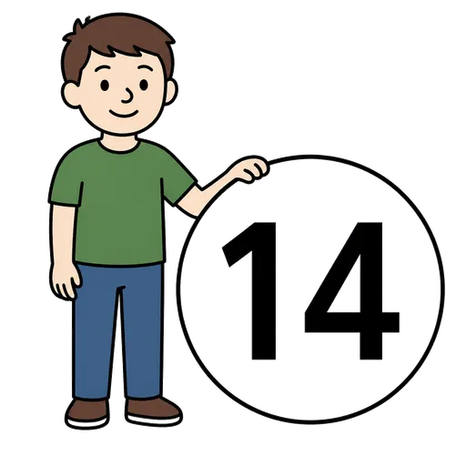 AAC pictogram: fourteen