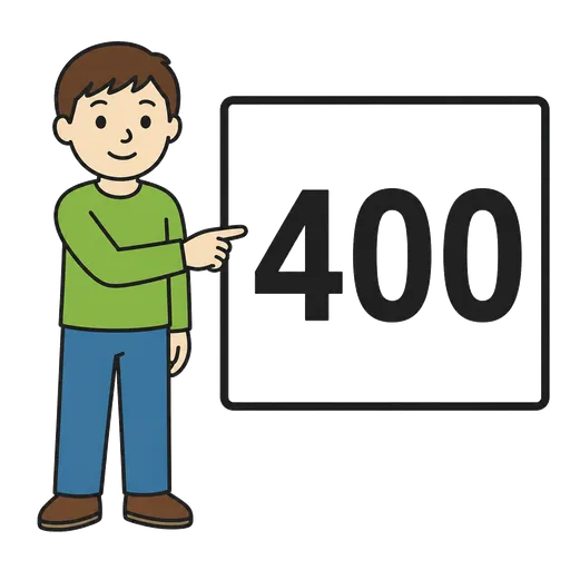 AAC pictogram: four hundred