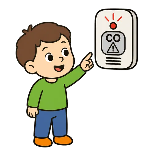 Piktogram AAC: czujnik czadu