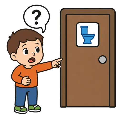 Piktogram AAK: Můžu jít na záchod?