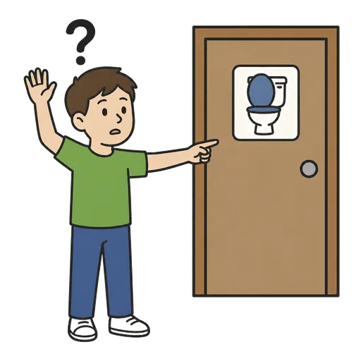 Piktogram AAK: Můžu na toaletu?