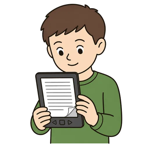 Pittogramma CAA: lettore di e-book