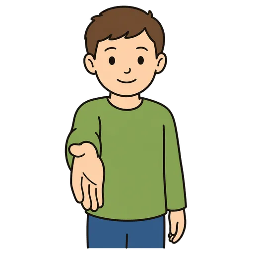 AAC-Piktogramm: Gib mir deine Hand