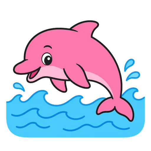 AAC-Piktogramm: rosa Delfin