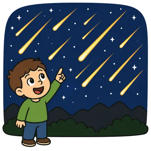 Piktogram AAC: deszcz meteorów