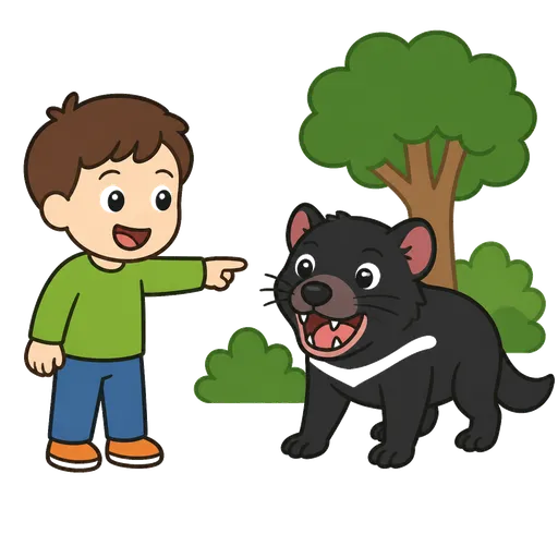Piktogram AAC: diabeł tasmański