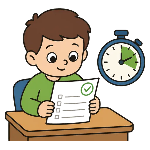 AAC pictogram: extra time for test