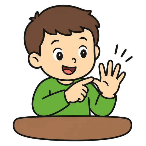 Piktogram AAC: dodawanie na palcach