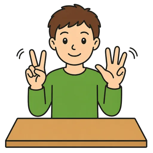 Piktogram AAK: adding on fingers