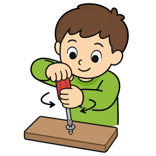 Piktogram AAC: dokręcać