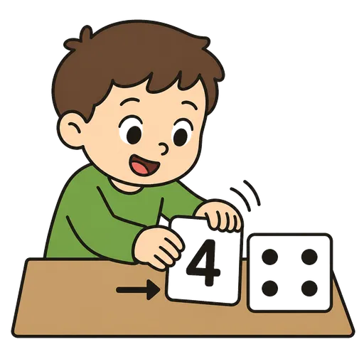 Pictogramme CAA : faire correspondre un nombre aux points