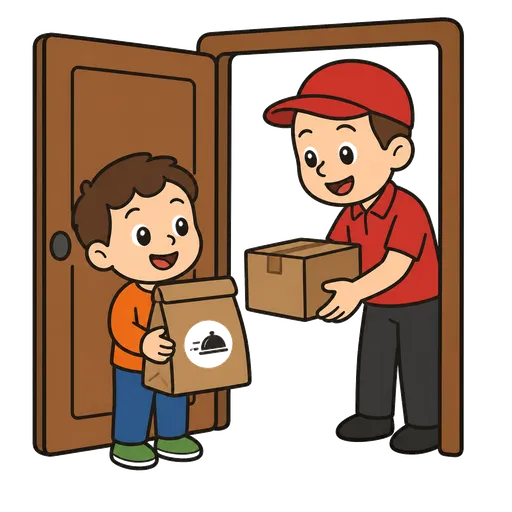 Pictograma CAA: pedido de entrega de comida