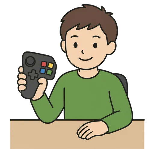 AAC-Piktogramm: Gaming-Controller mit einer Hand