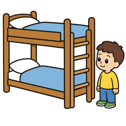 AAC pictogram: bunk bed ladder