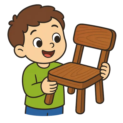 Piktogram AAC: drewniany