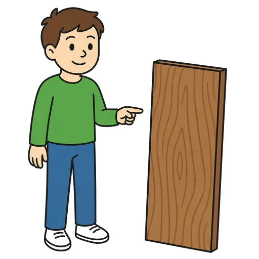 AAC-Piktogramm: aus Holz