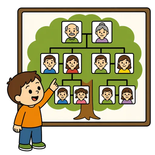 Piktogram AAC: drzewo genealogiczne